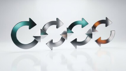 Circular Arrows: Recycling and Renewal Concept