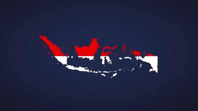 Silhouette of islands featured on navy background with animated effects