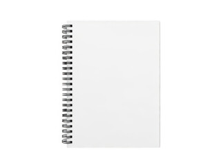 Blank spiral notebook isolated on transparent background