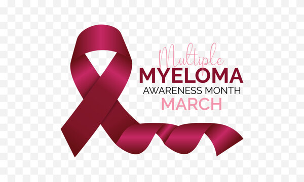 Vector illustration of Multiple Myeloma Awareness Month is march. Multiple Myeloma Awareness Month shines a light on a serious plasma cell cancer, promoting awareness, early detection, patient support