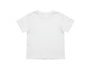 Plain white t-shirt isolated on transparent background