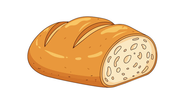 A simple illustrated cardboard box securely sealed with tape, ready for shipping or storage with a clean white background