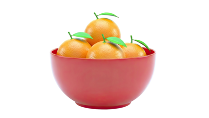 Oranges in a Red Bowl