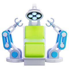 3D Automation Surgical Robot Illustration