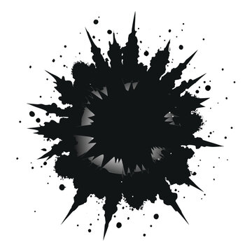 Dynamic black dust explosion frozen in motion a powerful visual effect