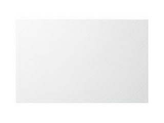 Blank white rectangle isolated on transparent background