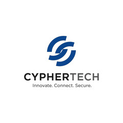 Fototapeta premium Cyphertech Logo Modern Cybersecurity Symbol.