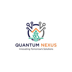 Fototapeta premium Quantum Nexus Logo Innovative Technology Design.