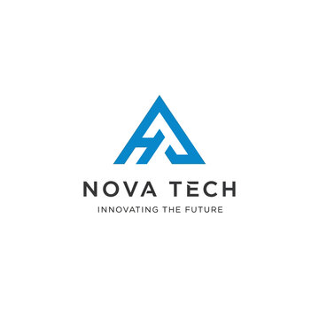 Nova Tech Logo Design Innovation Concept.