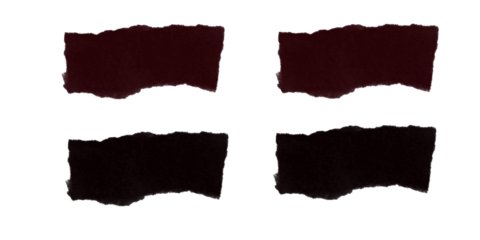 Four Torn Paper Pieces with Distressed Edges on a Dark Black Background
