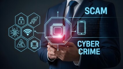 Businessman hand touching a digital touchscreen button to connect a global social network and business communication solution on a virtual world map screen