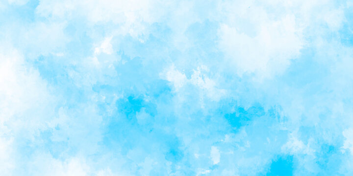 Abstract grunge sky blue soft painted watercolor paint splash. inspiring views of fluffy clouds blue sky background. cloudy blue sky various natural clouds and smoke. morning cloud in the sky.