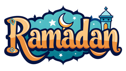Elegant Ramadan Typography Design with Islamic Calligraphy & Festive Glow