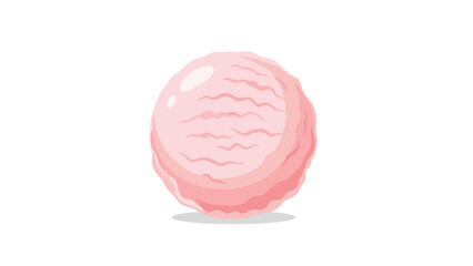 Delicious pink ice cream scoop, perfectly depicted with a smooth, appealing texture and gentle highlights, evoking a sense of sweet refreshment for