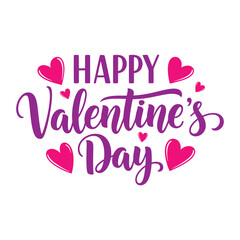 Obraz premium Valentines Day Greeting with Hearts