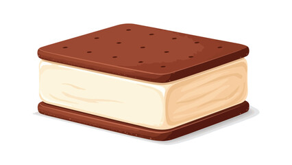 Delicious layered frozen dessert with rich chocolatey biscuit and creamy vanilla filling offering a refreshing treat perfect for summer indulgence