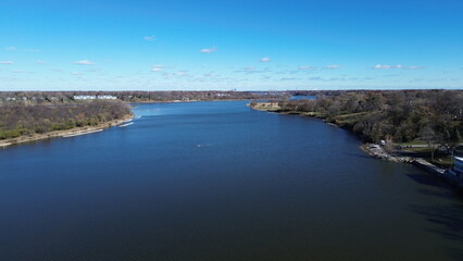 Obraz premium Aerial view of the Maumee River