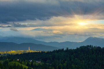 Mountain Landscape Communication Tower Sky