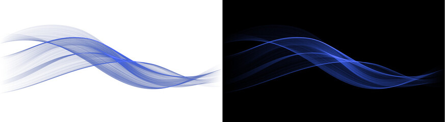 Obraz premium PNG image of&nbsp;Abstract digital blue glowing wave flow design element suggesting energy and motion on transparent background