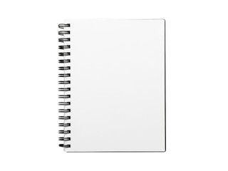 Blank spiral notebook isolated on transparent background
