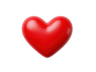 Obraz premium Red heart symbol isolated on transparent background