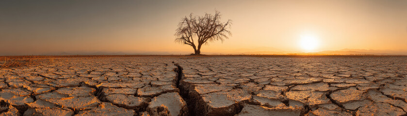 Drought impact on arid landscapes dry earth photography nature panoramic view environmental awareness