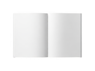Open book pages isolated on transparent background