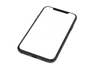 Modern smartphone case with protective screen isolated on transparent background