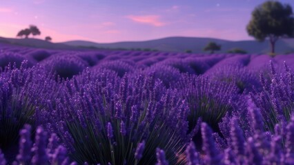 Fototapeta premium Lavender field at sunrise