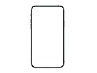 Blank smartphone frame isolated on transparent background