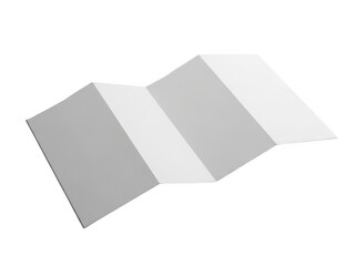 Folded paper in shades of gray isolated on transparent background
