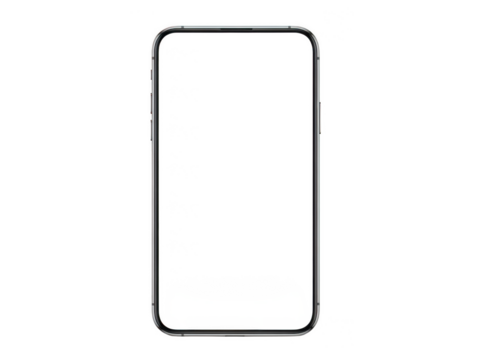 Blank smartphone frame isolated on transparent background - Powered by Adobe