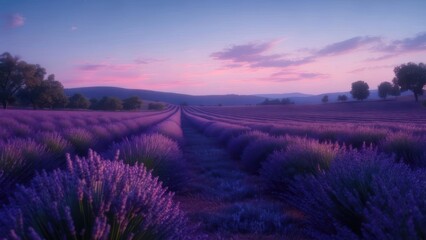 Lavender field at sunrise (2)