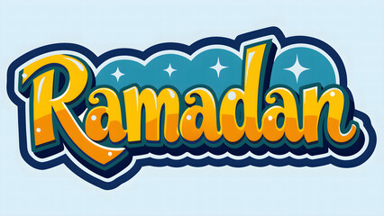 Elegant Ramadan Typography Design with Islamic Calligraphy & Festive Glow