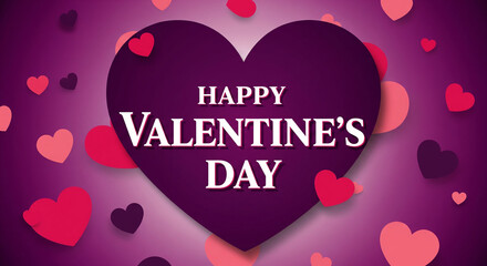 happy valentine day wallpaper with lots of heart shaped hearts Generative
