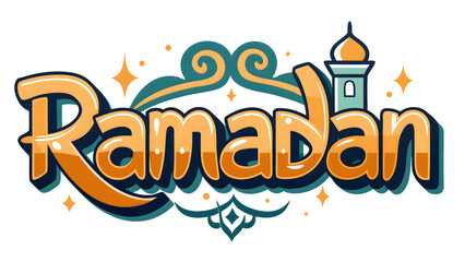 Elegant Ramadan Typography Design with Islamic Calligraphy & Festive Glow