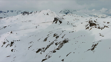 Snow Alp mountain range landscape