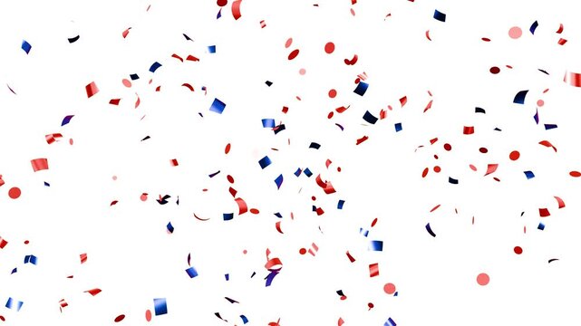 confetti rain effect overlay green screen alpha channel. Confetti Party Popper Explosion Animation. Slow motion Falling confetti Particles animation. multicolor gold confetti isolated transparent bg.