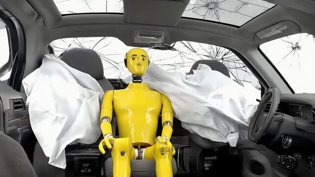 Dummy in a crash test.