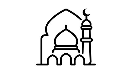 Minimal mosque icon