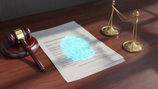 Fingerprint in a court.