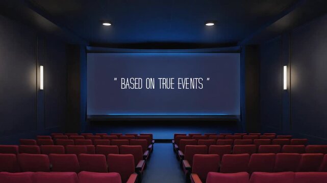 Movie based on a true story. Cinema theater.