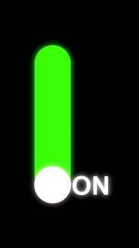 Red OF Toggle Switch with White Circle on Black Background button power