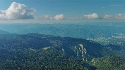 Mountains, hills and meadow, village in Tara park