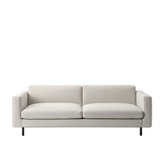 Fototapeta premium Modern Sofa in Light Color Showcasing Simple Design in a Living Room Setting