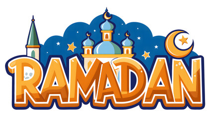 Elegant Ramadan Typography Design with Islamic Calligraphy & Festive Glow