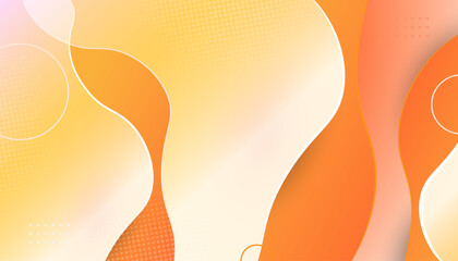 Modern Abstract Organic Gradient Background in Warm Yellow Orange Tones