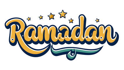 Elegant Ramadan Typography Design with Islamic Calligraphy & Festive Glow