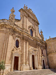 Fototapeta premium Monopoli Cathedral, also called the Basilica of the Madonna della Madia or Santa Maria della Madia. Monopoli, province of Bari, Apulia, Puglia, Italy, Europe