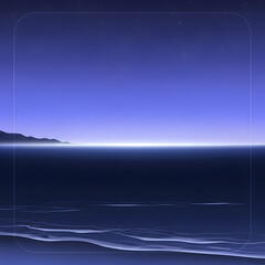 Serene nighttime ocean view